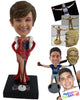 Custom Bobblehead Cool Singer Gal Ready To Rock - Careers & Professionals Musicians Personalized Bobblehead & Cake Topper