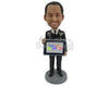 Custom Bobblehead Dude Wearing Corporate Outfit Looking For A Deal - Careers & Professionals Corporate & Executives Personalized Bobblehead & Cake Topper