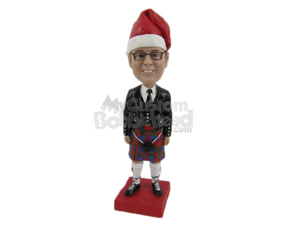 Custom Bobblehead Funny Lady Wearing A Jacket And Skirt With Socks - Careers & Professionals Funny Personalized Bobblehead & Cake Topper