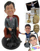 Custom Bobblehead Star Pal Sitting On A Couch With Style Wearing Trendy Jacket - Careers & Professionals Corporate & Executives Personalized Bobblehead & Cake Topper