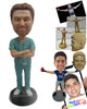 Custom Bobblehead Cool Doctor In His Surgical Outfit - Careers & Professionals Medical Doctors Personalized Bobblehead & Cake Topper