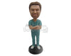 Custom Bobblehead Cool Doctor In His Surgical Outfit - Careers & Professionals Medical Doctors Personalized Bobblehead & Cake Topper