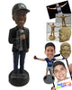 Custom Bobblehead Stylish Dude With His Trendy Jacket On Singing A Song - Careers & Professionals Musicians Personalized Bobblehead & Cake Topper