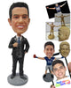 Custom Bobblehead Corporate Guy In His Formal Attire Having A Pose - Careers & Professionals Corporate & Executives Personalized Bobblehead & Cake Topper