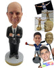 Custom Bobblehead Stylish Corporate Dude Wearing A Stylish Suit, Pants With Shoes - Careers & Professionals Corporate & Executives Personalized Bobblehead & Cake Topper