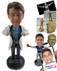 Custom Bobblehead Super Doctor Showing Off His Powers - Careers & Professionals Medical Doctors Personalized Bobblehead & Cake Topper