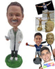 Custom Bobblehead Male Doctor With A Lab Coat, Sneakers On And Hands In Pocket - Careers & Professionals Medical Doctors Personalized Bobblehead & Cake Topper