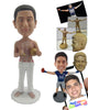 Custom Bobblehead Brazilian Martials Artist In Relaxed Pose Ready To Scare You Off - Sports & Hobbies Boxing & Martial Arts Personalized Bobblehead & Cake Topper