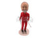Custom Bobblehead Down The Hill Skier In Full Skiing Outfit - Sports & Hobbies Skiing & Skating Personalized Bobblehead & Cake Topper