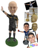 Custom Bobblehead Soccer Referee Showing A Red Foul Card - Sports & Hobbies Coaching & Refereeing Personalized Bobblehead & Cake Topper