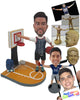 Custom Bobblehead Basketball Player Showing The Tactics To Dunk The Ball - Sports & Hobbies Basketball Personalized Bobblehead & Cake Topper