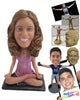Custom Bobblehead Yoga Lady Keeping Herself Fit And Tight - Sports & Hobbies Yoga & Relaxation Personalized Bobblehead & Cake Topper