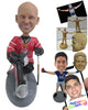 Custom Bobblehead Ice Skiing Dude With His Ice Skiing Equipment And Gear - Sports & Hobbies Skiing & Skiing Personalized Bobblehead & Cake Topper