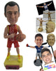 Custom Bobblehead Tall Basketball Player With The Ball Showing Victory Sign - Sports & Hobbies Basketball Personalized Bobblehead & Cake Topper