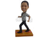 Custom Bobblehead Female Basketball Referee Busy Ensuring Smooth Running Of The Game - Sports & Hobbies Coaching & Refereeing Personalized Bobblehead & Cake Topper