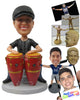Custom Bobblehead Bongo Player In Casual Outfit Ready To Party - Sports & Hobbies Super Executives Personalized Bobblehead & Cake Topper