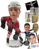 Custom Bobblehead Male Ice Hockey Player Ready To Give The Pass - Sports & Hobbies Ice & Field Hockey Personalized Bobblehead & Cake Topper
