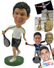 Custom Bobblehead Male Tennis Player About To Win The Grand Slam - Sports & Hobbies Tennis Personalized Bobblehead & Cake Topper