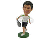 Custom Bobblehead Male Tennis Player About To Win The Grand Slam - Sports & Hobbies Tennis Personalized Bobblehead & Cake Topper