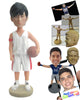 Custom Bobblehead Charming Basketball Player Holing A Ball In His Hand - Sports & Hobbies Basketball Personalized Bobblehead & Cake Topper