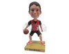 Custom Bobblehead Male Basketball Player Has Full Control Over The Basketball - Sports & Hobbies Basketball Personalized Bobblehead & Cake Topper