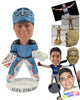 Custom Bobblehead Male Ice Hockey Goalkeeper Determined Not To Let Go Anything Past Him - Sports & Hobbies Ice & Field Hockey Personalized Bobblehead & Cake Topper