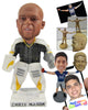Custom Bobblehead Strong Male Ice Hockey Goalkeeper Concentrating On The Play - Sports & Hobbies Ice & Field Hockey Personalized Bobblehead & Cake Topper