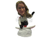 Custom Bobblehead Gorgeous Girl Skating On Ice On Her Ice Skating Board - Sports & Hobbies Skiing & Skiing Personalized Bobblehead & Cake Topper