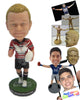 Custom Bobblehead Young Rugby Player Dodging Opponents With Ease - Sports & Hobbies Football Personalized Bobblehead & Cake Topper