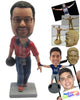 Custom Bobblehead Bowling Dude Wearing Professional Bowling Outfit - Sports & Hobbies Bowling Personalized Bobblehead & Cake Topper