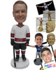 Custom Bobblehead Male Ice Hockey Player Ready For Some Action - Sports & Hobbies Ice & Field Hockey Personalized Bobblehead & Cake Topper