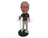 Custom Bobblehead Doctor Golfer Wearing Casual Attire Having A Game Of Golf - Sports & Hobbies Golfing Personalized Bobblehead & Cake Topper