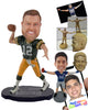 Custom Bobblehead Strong Male Football Player Throwing The Ball To His Teammate - Sports & Hobbies Football Personalized Bobblehead & Cake Topper