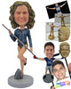 Custom Bobblehead Female Dancer Showing Off Her Moves - Sports & Hobbies Pole Vault Personalized Bobblehead & Cake Topper