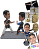 Custom Bobblehead Martial Art Dad And Son Duo Ready For A Fight - Sports & Hobbies Boxing & Martial Arts Personalized Bobblehead & Cake Topper