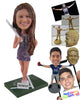 Custom Bobblehead Sexy Female Tennis Player Posing For Pictures - Sports & Hobbies Tennis Personalized Bobblehead & Cake Topper