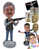 Custom Bobblehead Male Hunter Hunting With A Riffle - Sports & Hobbies Hunting & Outdoors Personalized Bobblehead & Cake Topper