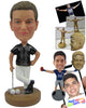 Custom Bobblehead Golfer In Stylish Casual Outfit Posing With Golfing Gear - Sports & Hobbies Golfing Personalized Bobblehead & Cake Topper