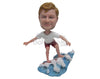 Custom Bobblehead Charming Male Surfer Surfing In The Sea - Sports & Hobbies Surfing & Water Sports Personalized Bobblehead & Cake Topper