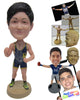 Custom Bobblehead Male Wrestler In Full Wrestling Gear Ready For A Fight - Sports & Hobbies Boxing & Martial Arts Personalized Bobblehead & Cake Topper