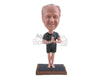 Custom Bobblehead Male Relaxing In Yoga Position - Sports & Hobbies Yoga & Relaxation Personalized Bobblehead & Cake Topper