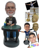 Custom Bobblehead Cool Dude Gambler Wining The Round With A Pair Of Aces - Sports & Hobbies Gambling Personalized Bobblehead & Cake Topper