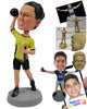 Custom Bobblehead Female Fitness Aficionado Lifting Some A Dumbbell - Sports & Hobbies Weight Lifting & Body Building Personalized Bobblehead & Cake Topper
