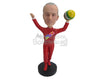 Custom Bobblehead Male Car Racer Celebrating After Winning The Race - Sports & Hobbies Car Racing Personalized Bobblehead & Cake Topper