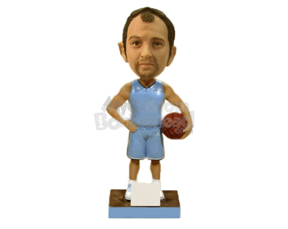 Custom Bobblehead Nba Basketball Player Ready For The Game - Sports & Hobbies Basketball Personalized Bobblehead & Cake Topper