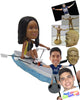 Custom Bobblehead Gorgeous Female Rower Ready For The Competition - Sports & Hobbies Surfing & Water Sports Personalized Bobblehead & Cake Topper