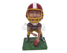 Custom Bobblehead Strong Football Player Ready To Kick Of The Game - Sports & Hobbies Football Personalized Bobblehead & Cake Topper
