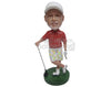 Custom Bobblehead Golfer With Cigar In Hand Posing For A Picture - Sports & Hobbies Golfing Personalized Bobblehead & Cake Topper