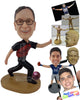 Custom Bobblehead Bowling Professional Player Throwing The Ball For A Perfect Game - Sports & Hobbies Bowling Personalized Bobblehead & Cake Topper