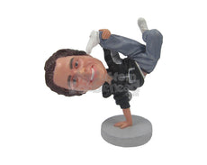 Custom Bobblehead Cool Dude Freestyle Dancer Showing Some Dancing Moves - Sports & Hobbies Dancing Personalized Bobblehead & Cake Topper